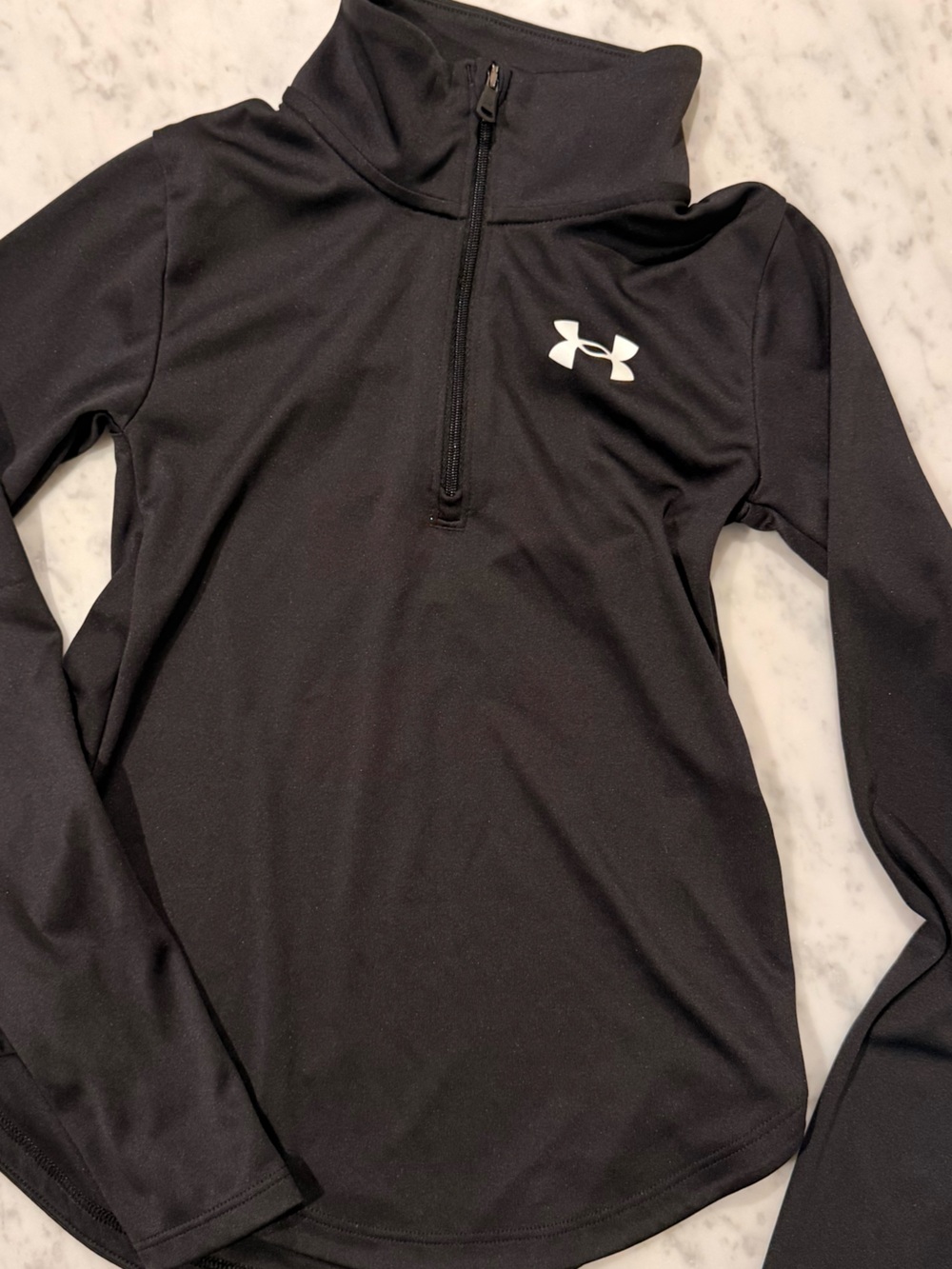 Under Armour kids youth Small Black Athletic zip with Logo